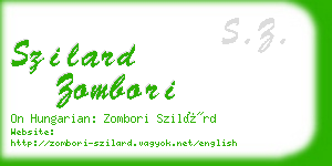 szilard zombori business card
